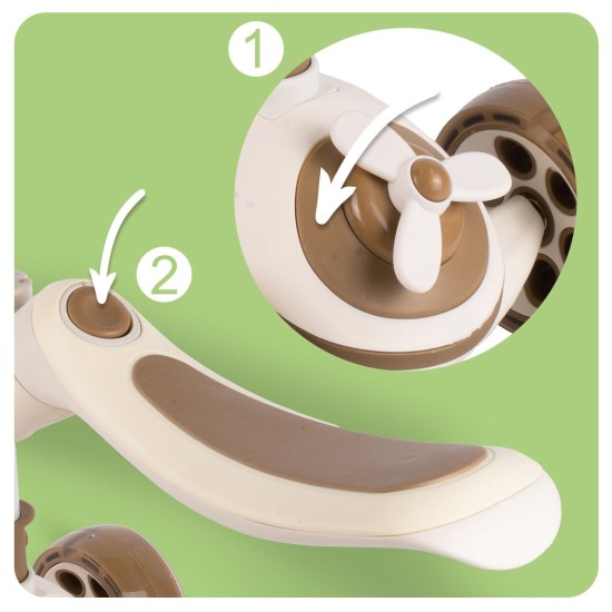 Kolmerattaline istmega roller, Cream