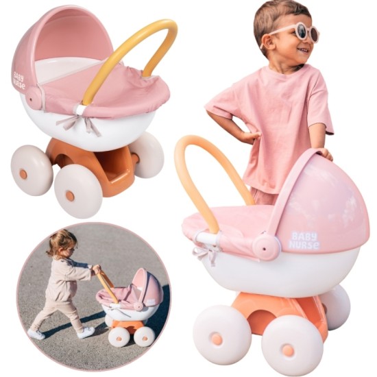 Smoby nukukäru plastist varikatusega
