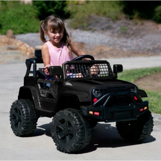Elektriauto lastele Jeep Tume öö, must