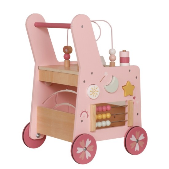 Puidust liugur EcoDeluxe, roosa