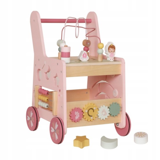 Puidust liugur EcoDeluxe, roosa