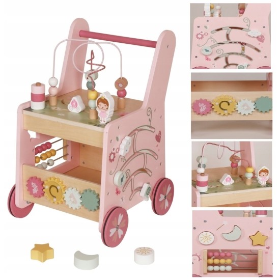 Puidust liugur EcoDeluxe, roosa