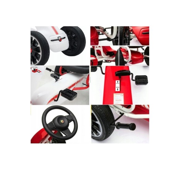 Hecht Abarth gokart, valge