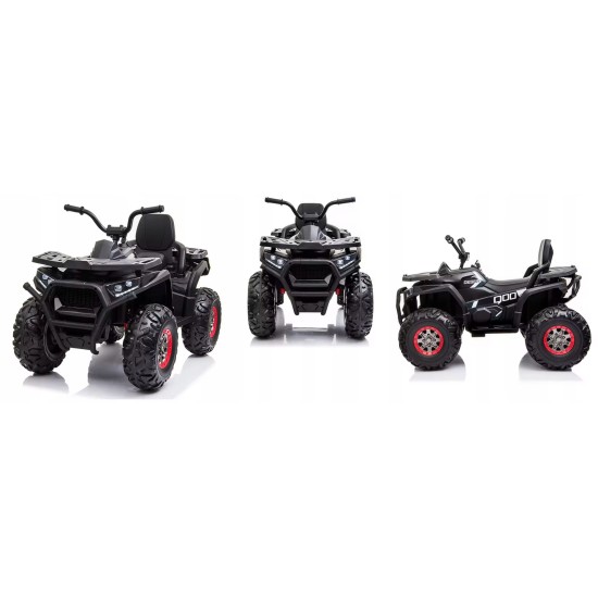 Ühekohaline laste elektriauto Quad ATV Desert, must