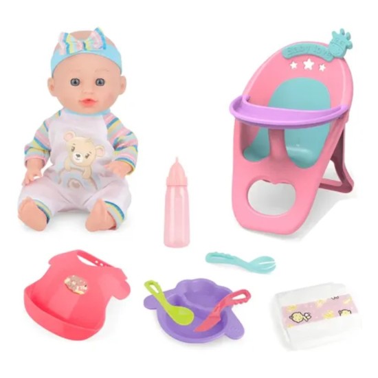 Beebinukk "Baby Sweet Love" + toitmiskomplekt