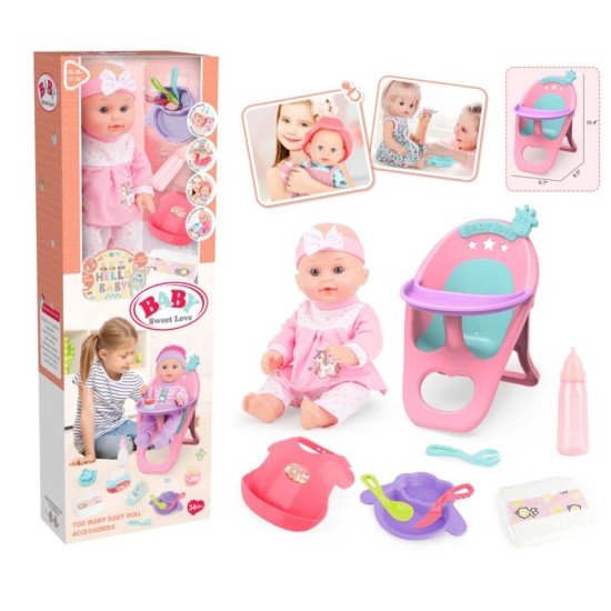 Beebinukk "Baby Sweet Love" + toitmiskomplekt