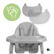 Söögitool KERI jalatoe, kandiku ja rihmadega, 30 kg. Hall värv