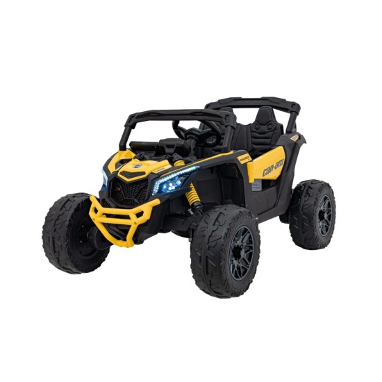 Ühekohaline laste elektriauto Can-Am Maverick ATV, 800w, 4x4, kollane