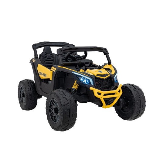Ühekohaline laste elektriauto Can-Am Maverick ATV, 800w, 4x4, kollane