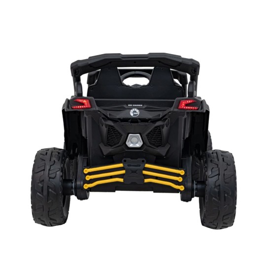 Ühekohaline laste elektriauto Can-Am Maverick ATV, 800w, 4x4, kollane