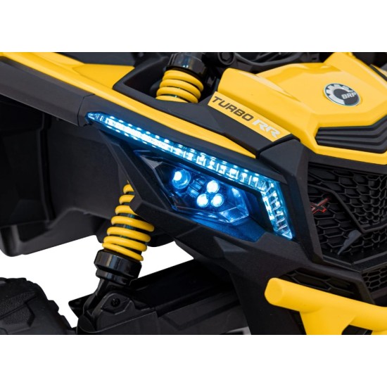 Ühekohaline laste elektriauto Can-Am Maverick ATV, 800w, 4x4, kollane