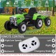 Suur elektriline traktor haagisega, roheline