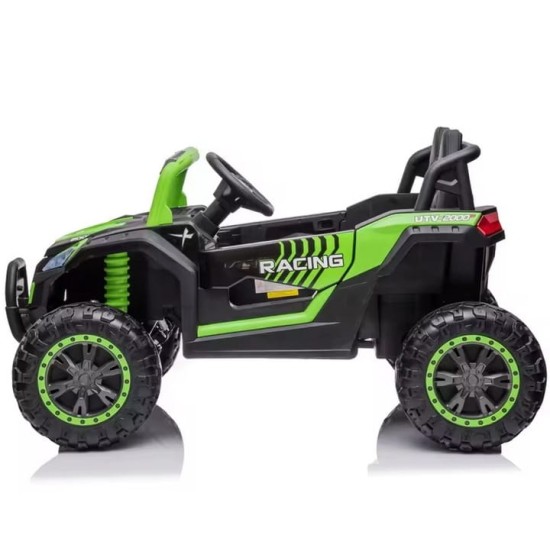 Kahekohaline elektriauto UTV Buggy Racing 4x4, Roheline