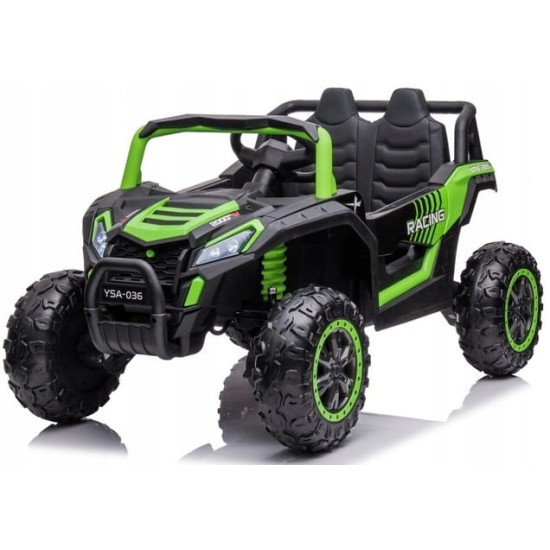 Kahekohaline elektriauto UTV Buggy Racing 4x4, Roheline