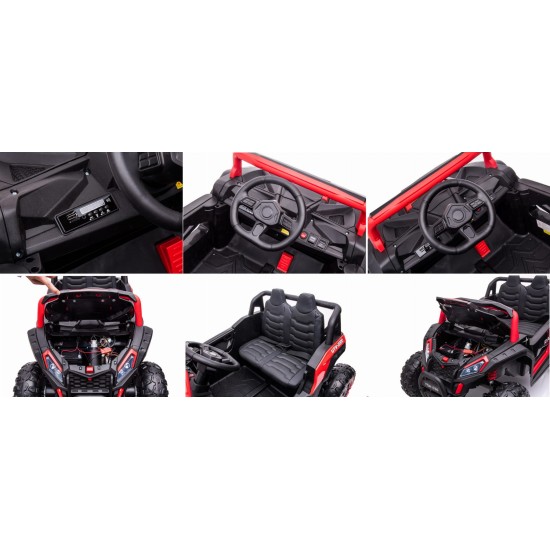 Kahekohaline elektriauto UTV Buggy Racing 4x4, Red