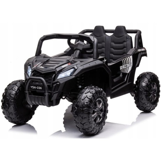 Kahekohaline elektriauto UTV Buggy Racing 4x4, must