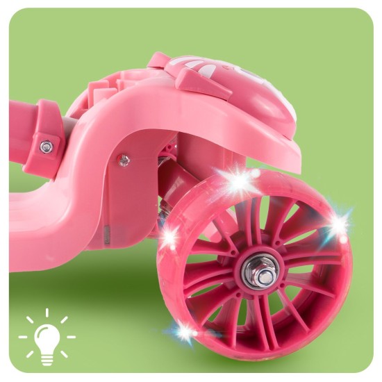 Kolmerattaline istmega roller, Cat 2in1, Rose