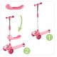 Kolmerattaline istmega roller, Cat 2in1, Rose