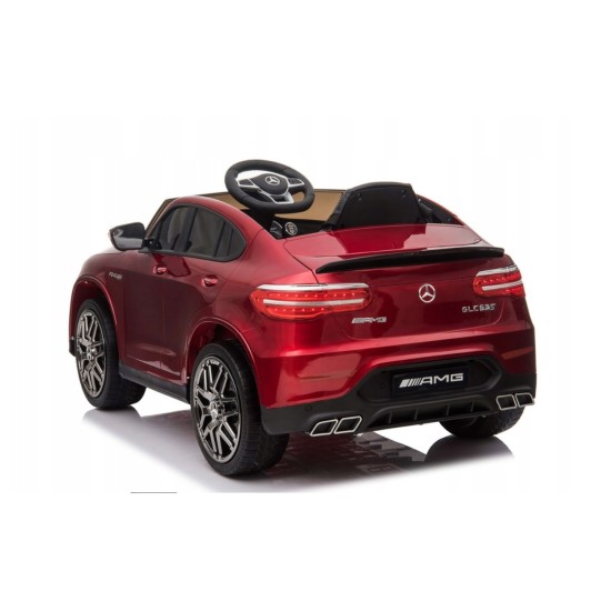 Ühekohaline laste elektriauto Mercedes Benz GLC 63S lakitud 4x4, Dark Red