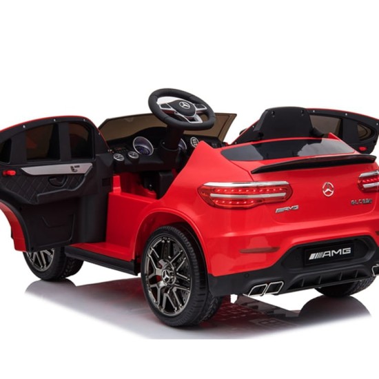 Ühekohaline laste elektriauto Mercedes Benz GLC 63S 4x4, punane