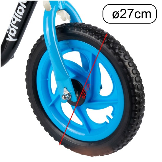 Jooksuratas EVA platvormiga 12" must ja sinine