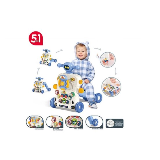 Multifunktsionaalne tõukeratas beebidele 5in1, Blue
