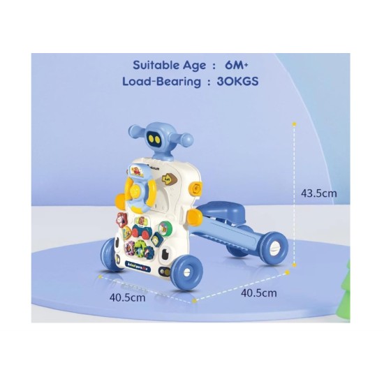 Multifunktsionaalne tõukeratas beebidele 5in1, Blue