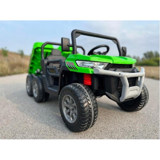 Kahekohaline laste elektriauto Farmer Truck, roheline 4x4 300 W