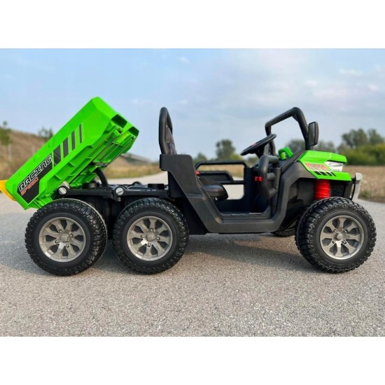 Kahekohaline laste elektriauto Farmer Truck, roheline 4x4 300 W