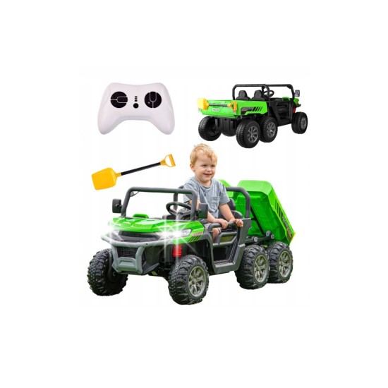 Kahekohaline laste elektriauto Farmer Truck, roheline 4x4 300 W