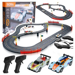 Mänguautode rada Top Turbo, 300 cm, 2 LED-autot, 2 pulti