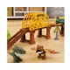 Elektrirongi rööpad dinosauruste sillaga, kingikomplekt, 128 osa