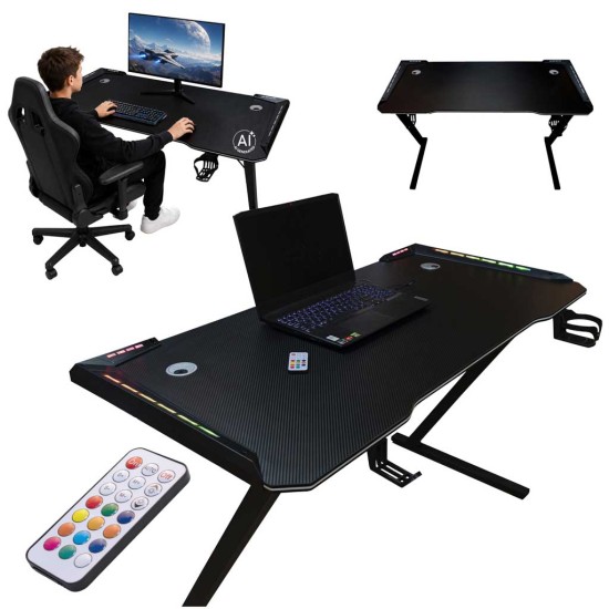 Arvutilaud Mängur RGB KX2639 (120x60 cm, Must)