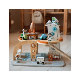 Puidust kosmosejaam - garaaž lisatarvikutega Tooky Toy TJ903