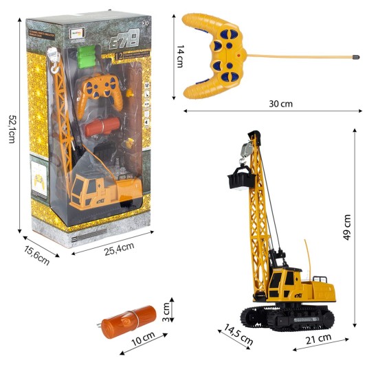 Kaugjuhtimisega ehituskraana RC, 50 cm