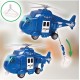 Politsei veoauto haagise, helikopteri ja autoga