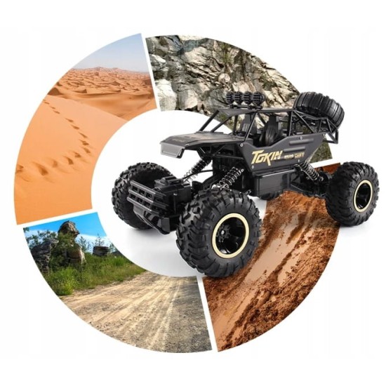 RC-auto „Rock Crawler“ 1:12 4WD METAL, roheline