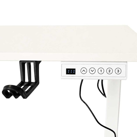 Reguleeritav elektriline laud 120x60 cm, Valge