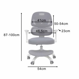 Laste laua tool, ergonoomiline, pöörlev, kõrguse reguleerimise võimalusega, Hall