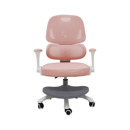 Laste laua tool, ergonoomiline, pöörlev, kõrguse reguleerimise võimalusega, roosa