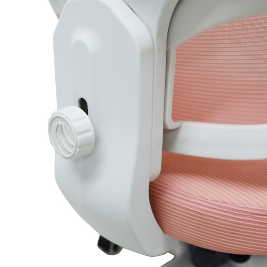 Laste laua tool, ergonoomiline, pöörlev, kõrguse reguleerimise võimalusega, roosa