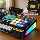 Laste DJ-pult mikrofoniga, klahvpillide, Bluetoothi ja DJ-plaadimängijaga