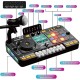 Laste DJ-pult mikrofoniga, klahvpillide, Bluetoothi ja DJ-plaadimängijaga