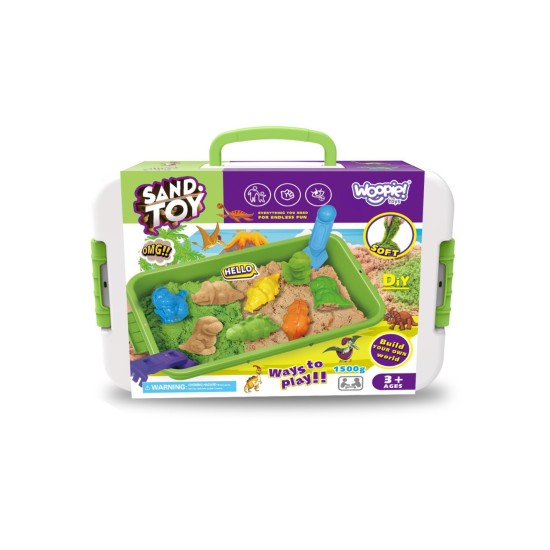 WOOPIE kineetiline liiv 1,5 kg XXL ZOO Safari komplekt vormidega