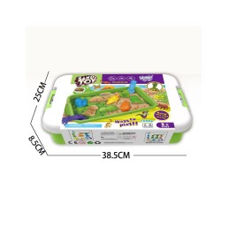 WOOPIE kineetiline liiv 1,5 kg XXL ZOO Safari komplekt vormidega