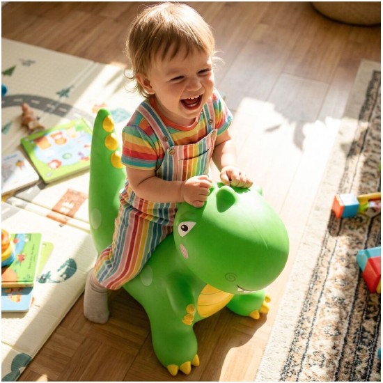 Täispuhutav kummist hüppelaud Dinosaurus pumbaga, 49 cm