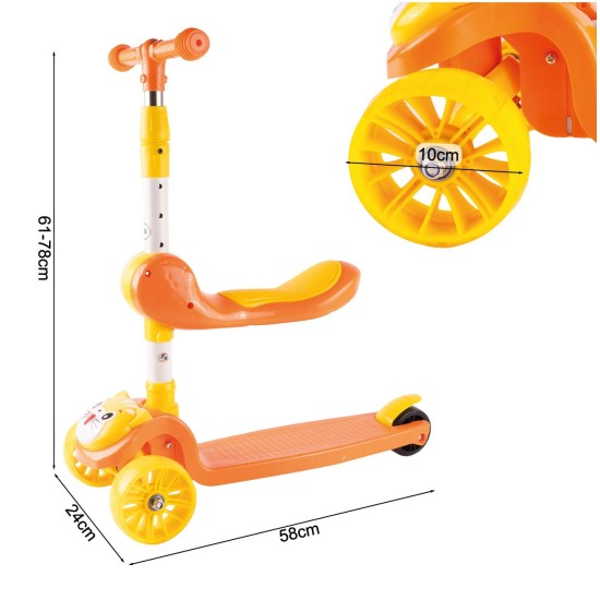 Kolmerattaline istmega roller, Cat 2in1