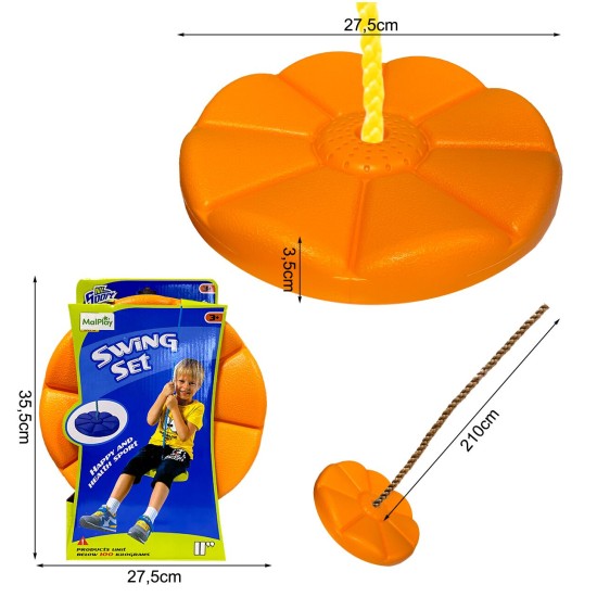 Ühekordne plastikkiik "ketas" Orange