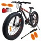 Dviratis MalTrack FATBIKE 26" SHIMANO (plieninis, juoda)