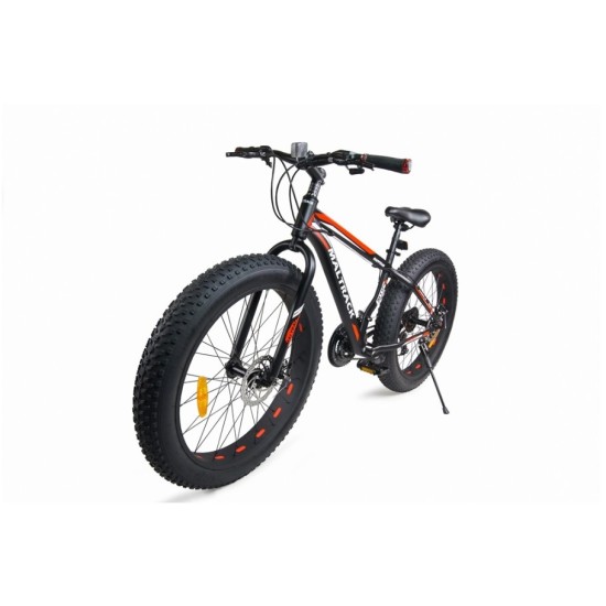 Dviratis MalTrack FATBIKE 26" SHIMANO (plieninis, juoda)